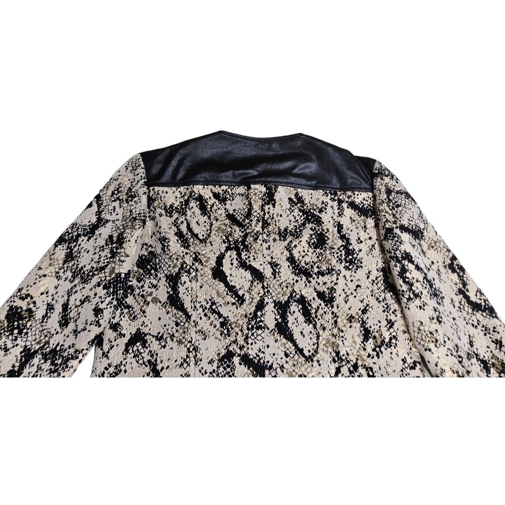 Helen Berman London Jacket S 4 6 Blazer Modo Snakeskin Print Black Gold 80s Rock - Picture 7 of 9
